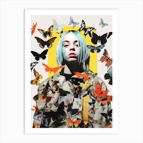 Billie Eilish Butterfly Collage 4 Art Print