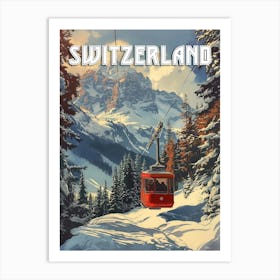 Vintage Switzerland Travel Poster Art Print