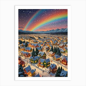 Santa's Village Art Print