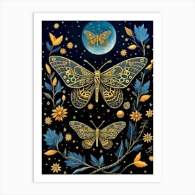 Butterflies Of The Night Art Print