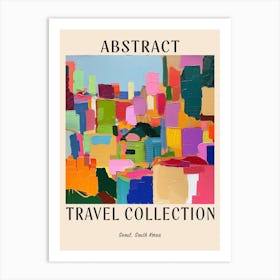 Abstract Travel Collection Poster Seoul South Korea 1 Art Print