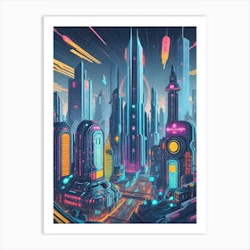 Futuristic City 7 Art Print