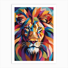 Male Lion Abstract One Art Print