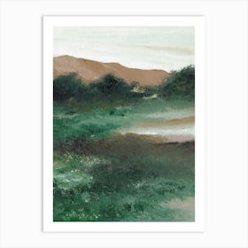 Landscape In The Valley Art Print