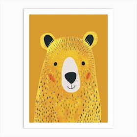 Yellow Grizzly Bear 4 Art Print