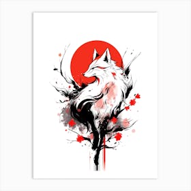 Kitsune Japanese Fox Art Print