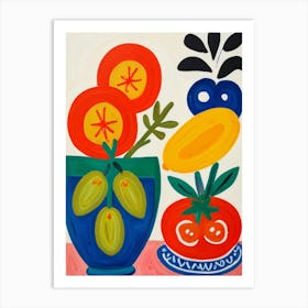 Fruit In A Vase Art Print