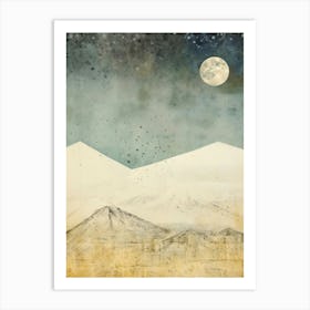 Hokkaido. Winter: Vintage Aesthetic Japanese Landscape Wall Art Home Decoration Art Print