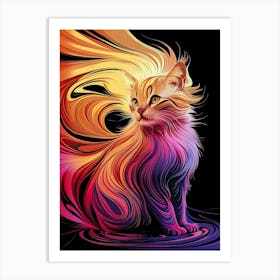 Colorful Cat 2 Art Print