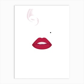 Woman's Red Lips Monroe Art Print