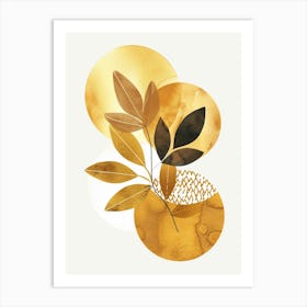 Golden Leaves 15 Art Print