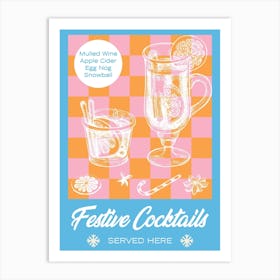 Festive Cocktails Art Print