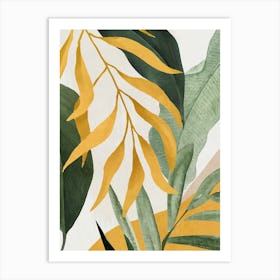 Abstract Art Tropical Leaves 139 Art Print