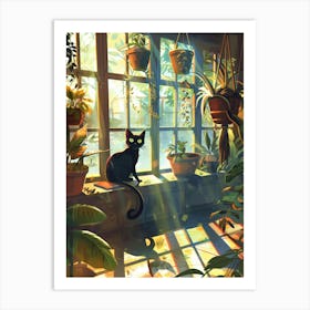 Cat In The Sun 3 Art Print