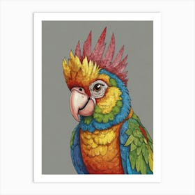 Colorful Parrot 33 Art Print