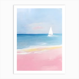 Sailboat On The Beach Art Print