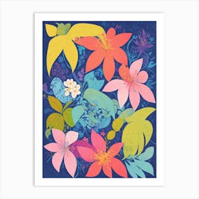 Colorful floral Art Print