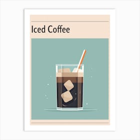 Iced Coffee 2 Midcentury Modern Poster Art Print