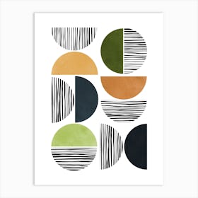 Geometric circle art 4 Art Print