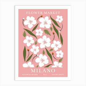 Flower Market Milano Art Print