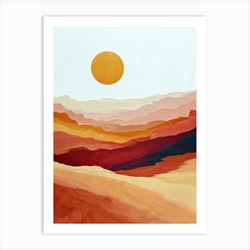 Sunset Desert Art Print