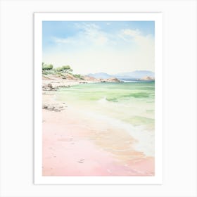 A Sketch Of Elafonisi Beach, Crete Greece 4 Art Print