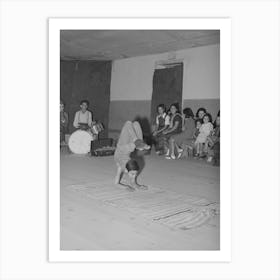 Acrobat And Audience At Spanish American Traveling Show, Penasco, New Mexico By Russell Lee Art Print