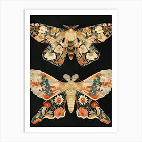 Butterfly Pattern William Morris Style 2 Art Print