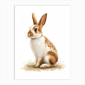 English Spot Rabbit Nursery Illustration 3 Art Print