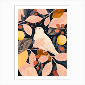 Dove On A Branch Art Print