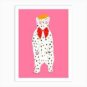 Pink Bear Art Print