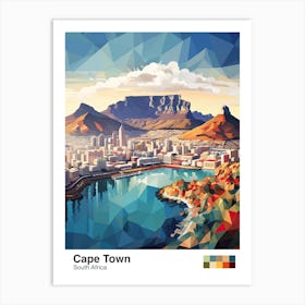 Cape Town, South Africa, Geometric Illustration 2 Poster Art Print