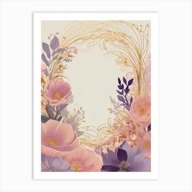 Floral Frame 12 Art Print