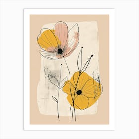 Sydney Flower Market Boho Minimalist Style 1 Art Print