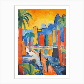 Luxor Egypt 3 Fauvist Painting Art Print