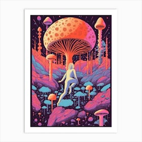 Psychedellic Mushroom  1 Art Print