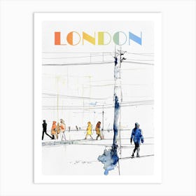 London Street Scene 1 Art Print