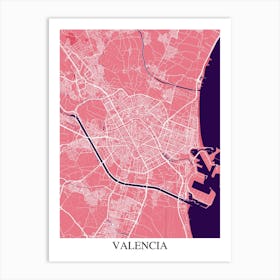 Valencia Pink Purple Art Print