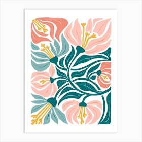 Flowers Matisse Style Boho Botanical 1 Art Print