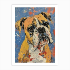 Bulldog Acrylic Painting 5 Art Print