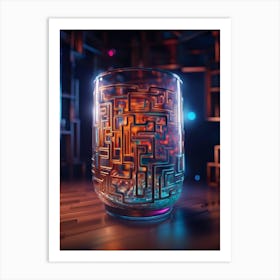 Glass With A Maze Art Print