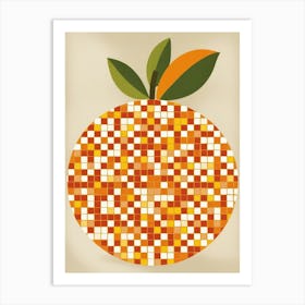 Mosaic Orange 13 Art Print