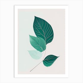 Mint Leaf Abstract 4 Art Print