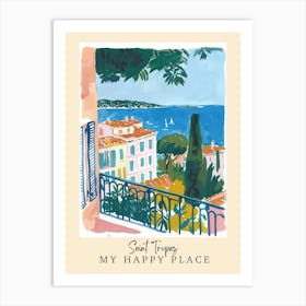 My Happy Place Saint Tropez 2 Travel Poster Art Print