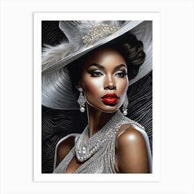 Afro-American Beauty Rich Slay 2 Art Print