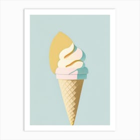 Ice Cream Dessert Simplicity Flower Art Print