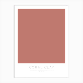 The Colour Block Collection - Coral Clay Art Print