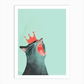 King Cat Canvas Print Art Print