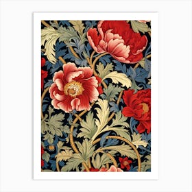 Wallpaper Floral Pattern 25 Art Print