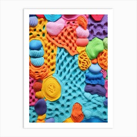 Crochet Bright Colours Art Print